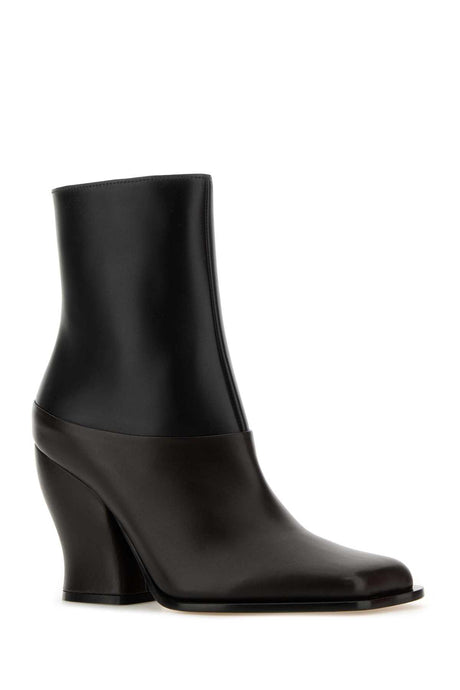 LOEWE Two-tone Leather Onda Ankle Boots - 9 cm Heel Height