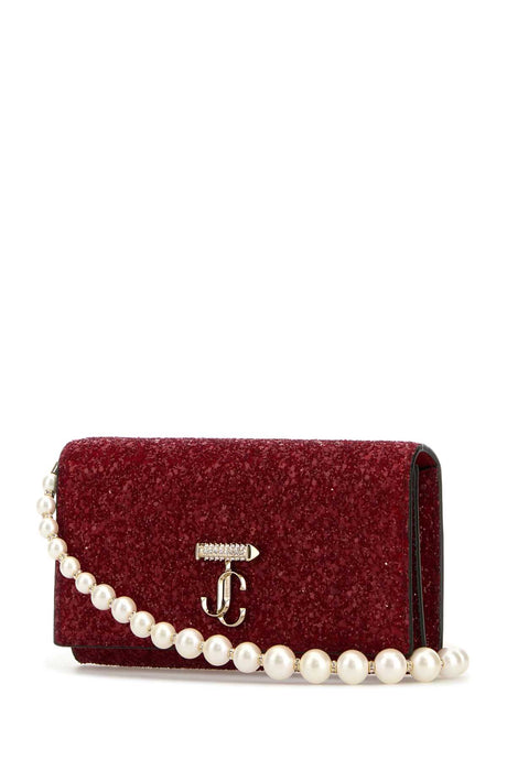 JIMMY CHOO Embellished Fabric Mini Avenue Wallet - 19.5 cm x 12.5 cm x 4 cm