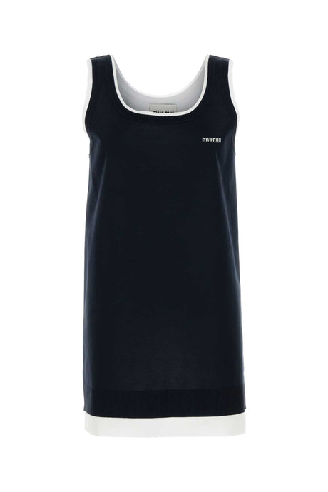 MIU MIU Stretch Silk Blend Mini Dress