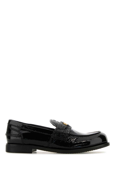 MIU MIU Chic Black Naplak Loafers for Women