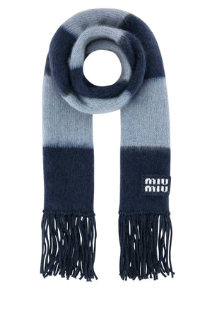 MIU MIU Embroidered Mohair Blend Scarf (185 cm x 23 cm)