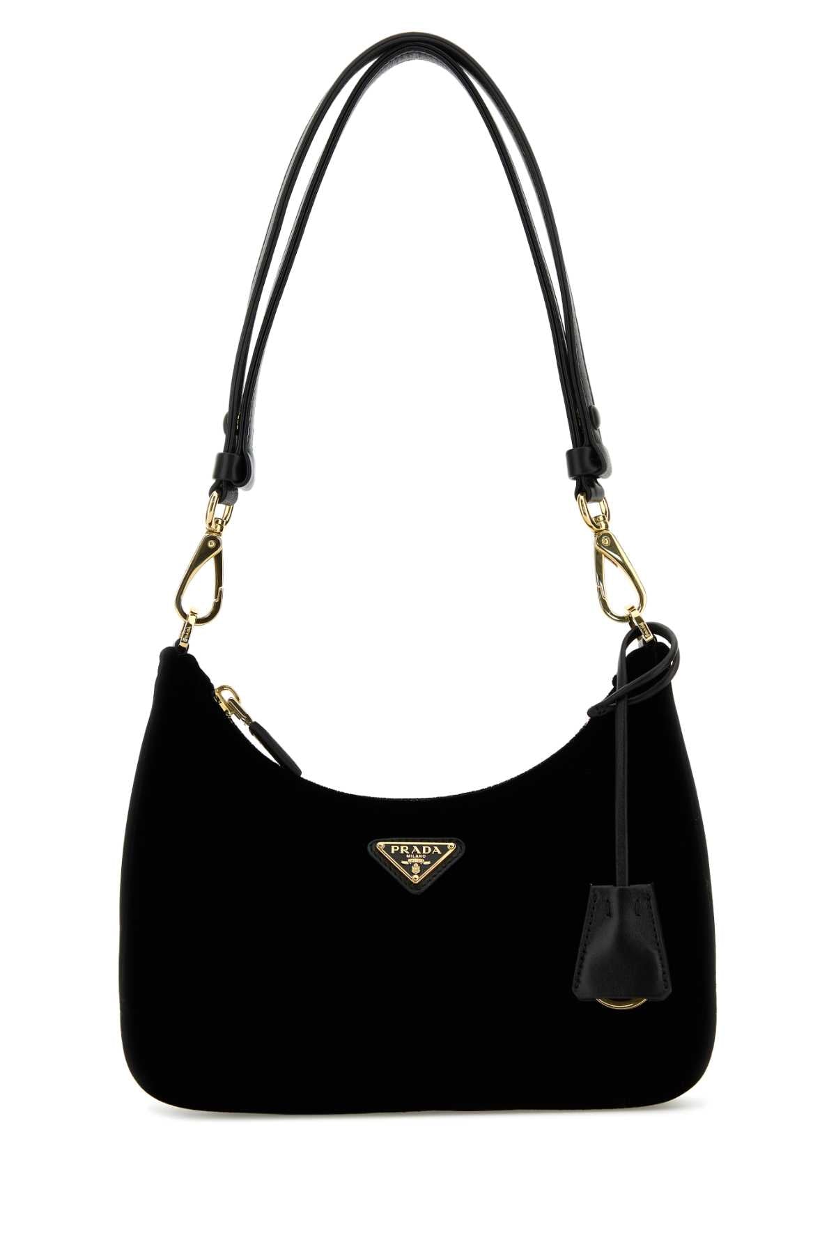 PRADA Mini Velvet Shoulder Handbag