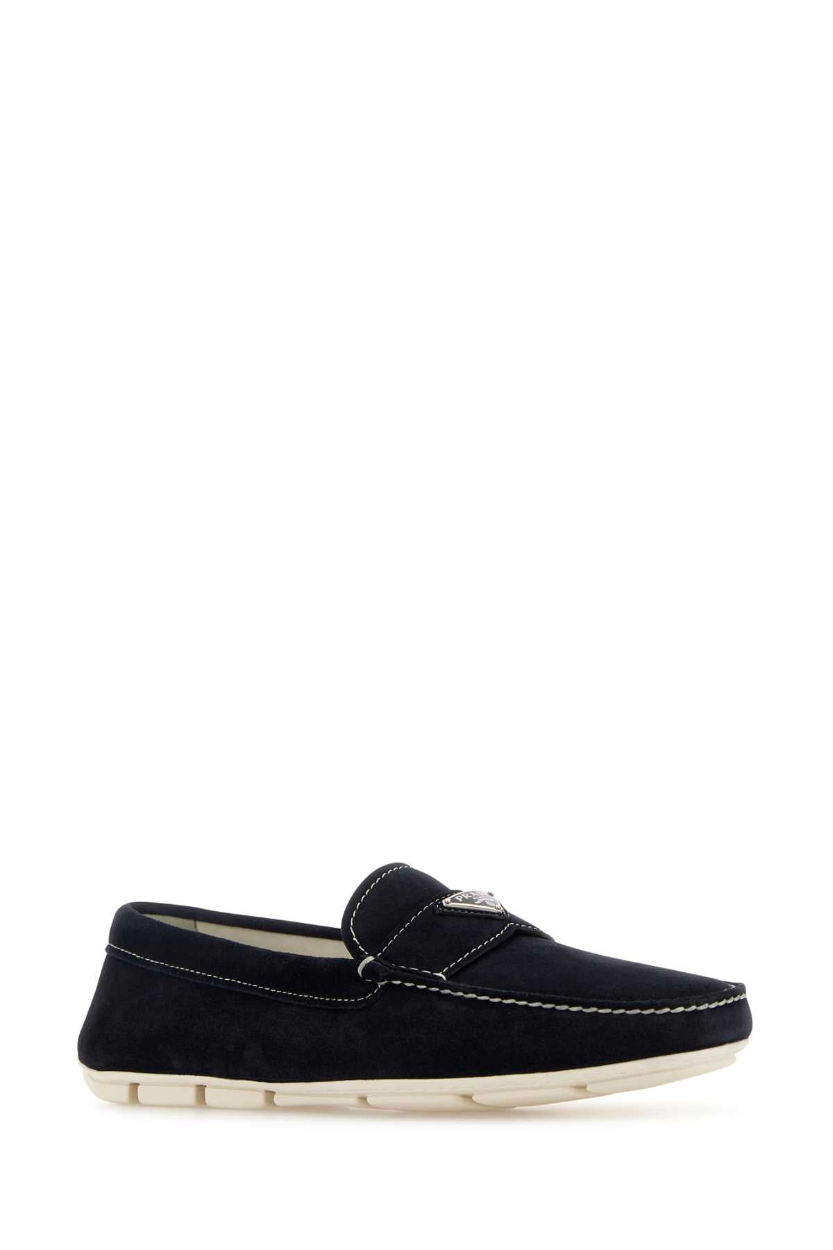 PRADA Elegant Suede Loafers for the Modern Man