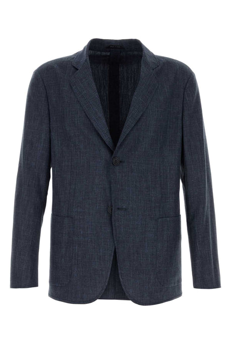 GIORGIO ARMANI Melange Wool Blend Blazer for Men