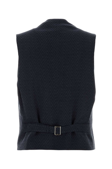 GIORGIO ARMANI Embroidered Cupro Blend Vest