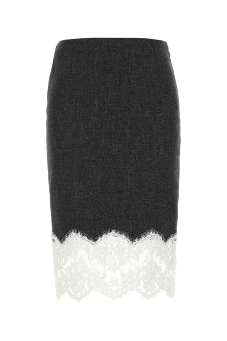 BLUMARINE Stretch Viscose Blend Mini Skirt