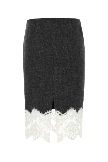 BLUMARINE Stretch Viscose Blend Mini Skirt