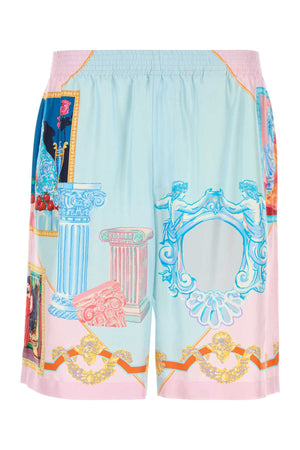 VERSACE Printed Satin Bermuda Shorts - Size 5X590