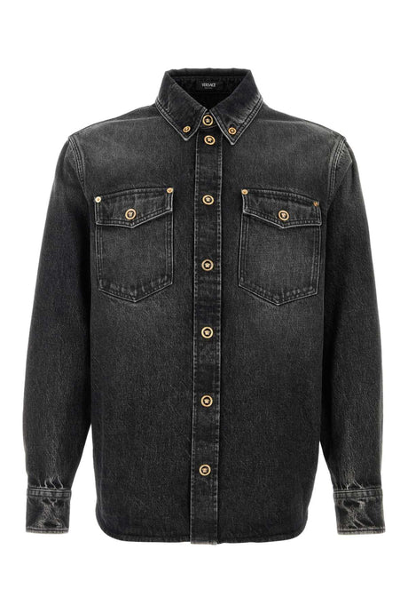 VERSACE Classic Denim Shirt for Men - Effortless Style