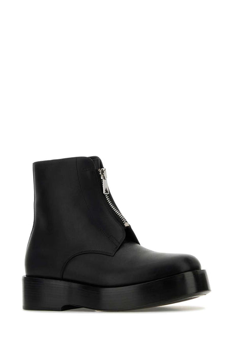 BOTTEGA VENETA Black Leather Torino Ankle Boots for Men