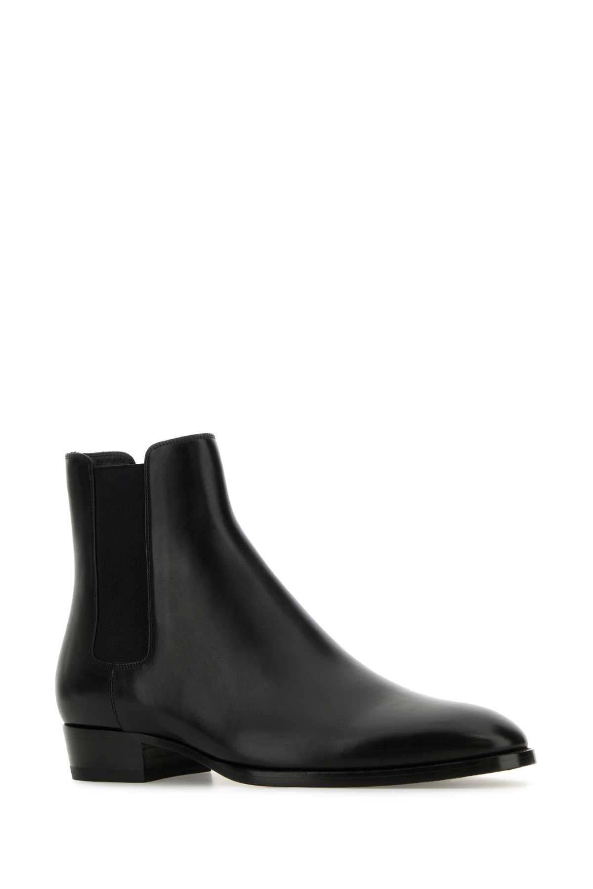 SAINT LAURENT Elegant Leather Mid-Calf Boots for Women