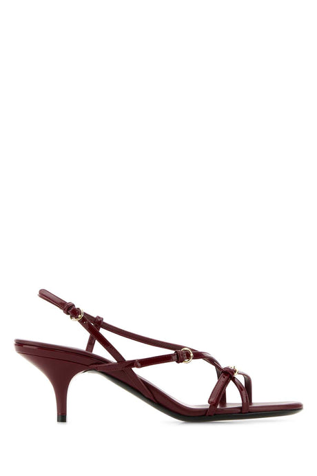 MIU MIU Elegant Leather Mini Sandals with 5.5 cm Heel