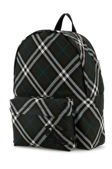 BURBERRY Embroidered Check Mini Backpack - 35 cm Width