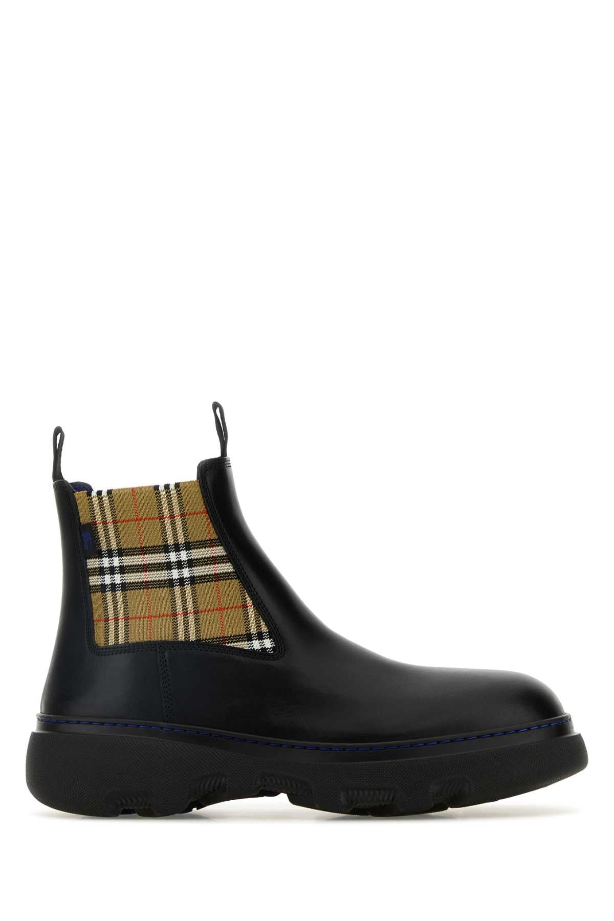 BURBERRY Premium Leather Ankle Boots for Men