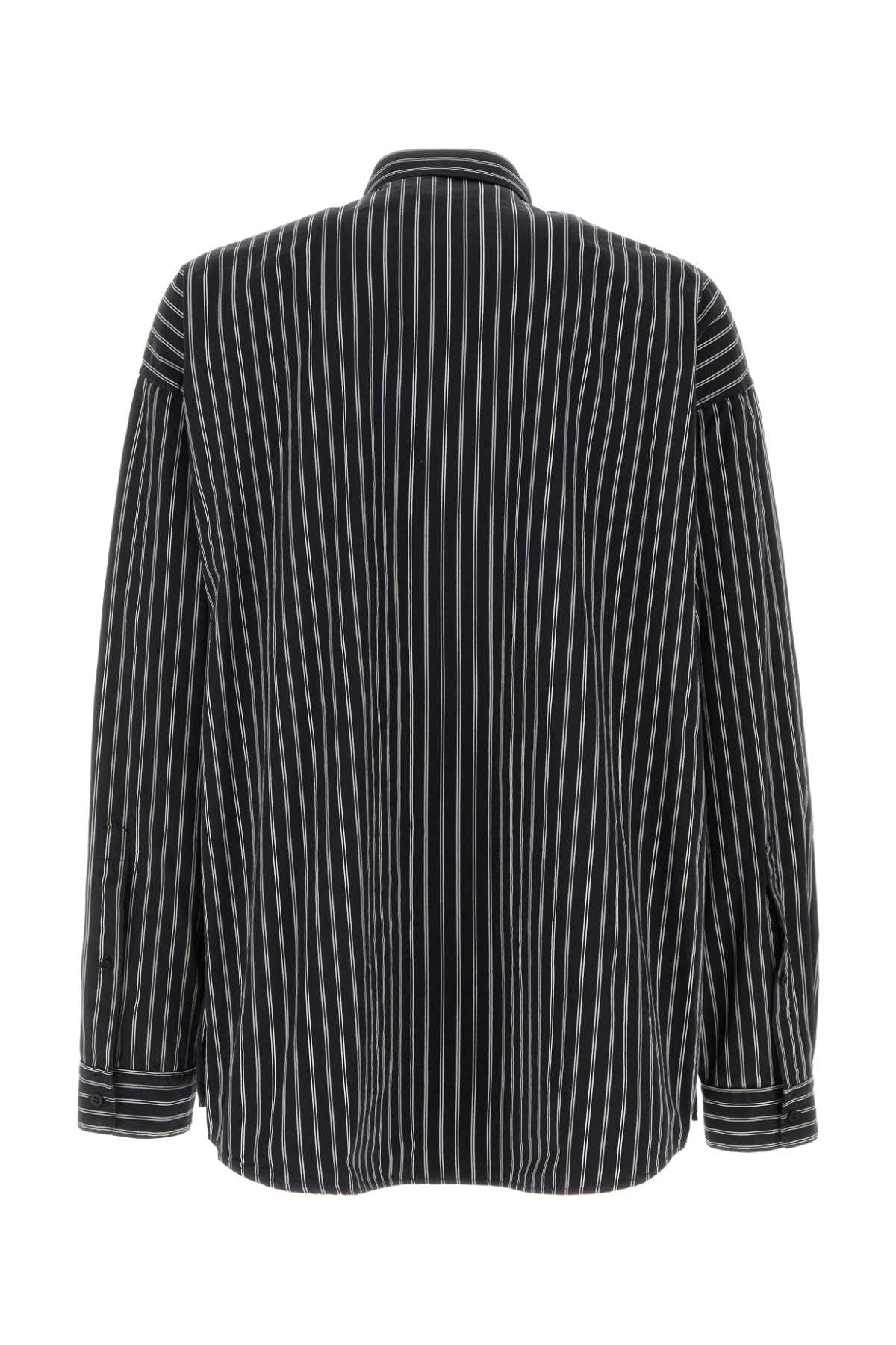 BALENCIAGA Oversized Striped Poplin Shirt for Men