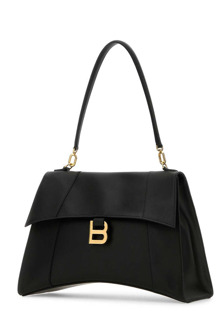 BALENCIAGA Mini Leather Hourglass Shoulder Handbag - 36 cm x 23 cm x 12 cm