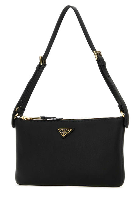 PRADA Mini Black Leather Shoulder Handbag