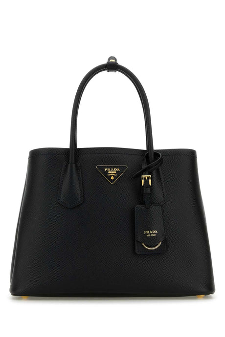 PRADA Mini Black Leather Double Handbag