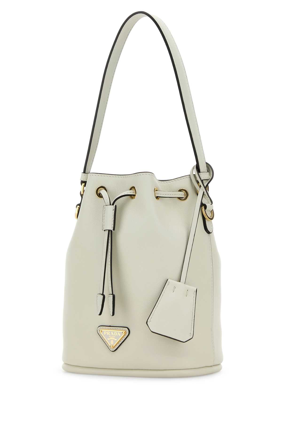 PRADA Mini Leather Bucket Handbag