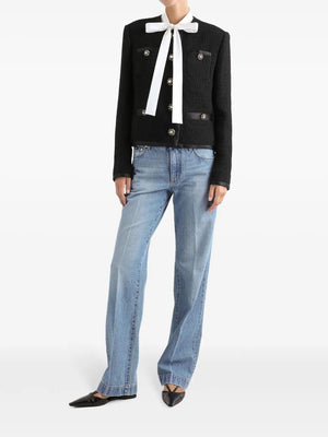 DOLCE & GABBANA Loose Denim Jeans with Pressed Pleat - Low Rise