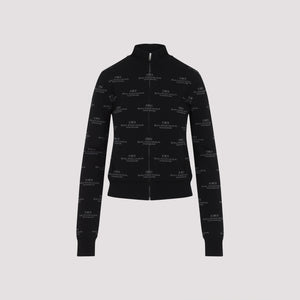 BALENCIAGA All-Over Zip-Up Wool Cardigan for Men