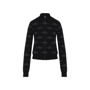 BALENCIAGA All-Over Zip-Up Wool Cardigan for Men