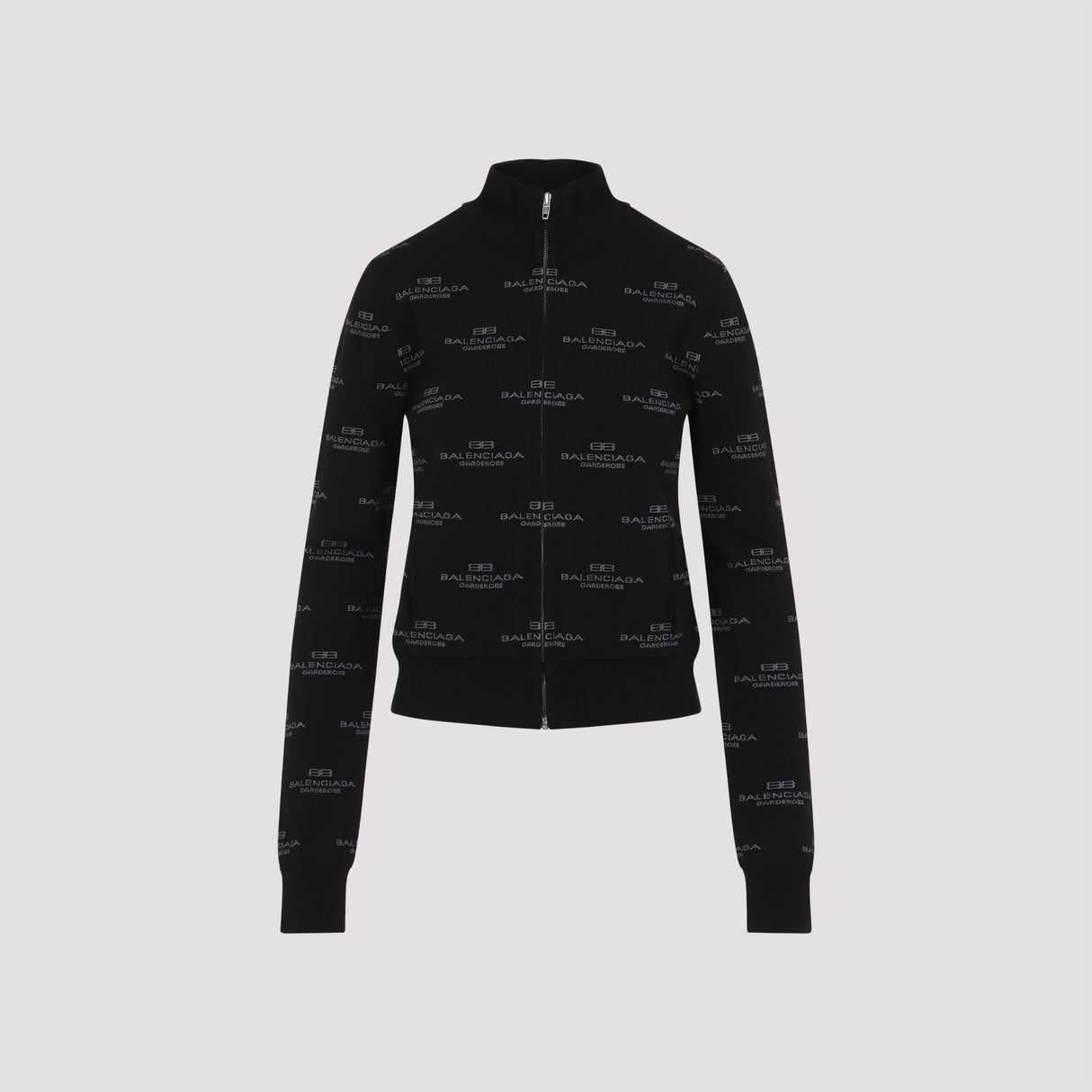 BALENCIAGA All-Over Zip-Up Wool Cardigan for Men