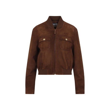 MIU MIU Men's Suede Leather Jacket