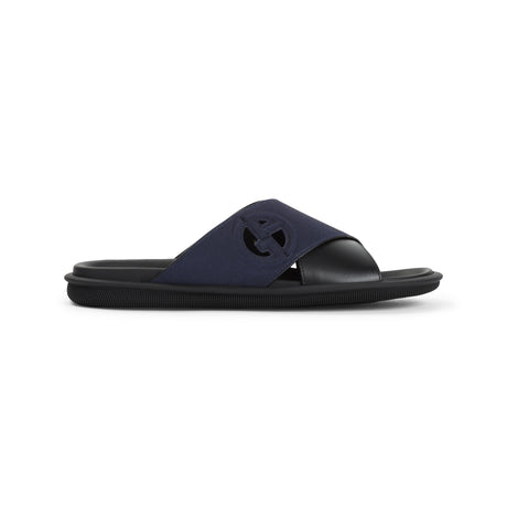 GIORGIO ARMANI Mens Cross Slide Sandals - SS25 Collection