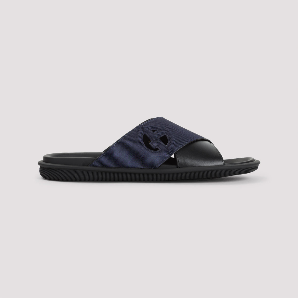 GIORGIO ARMANI Mens Cross Slide Sandals - SS25 Collection