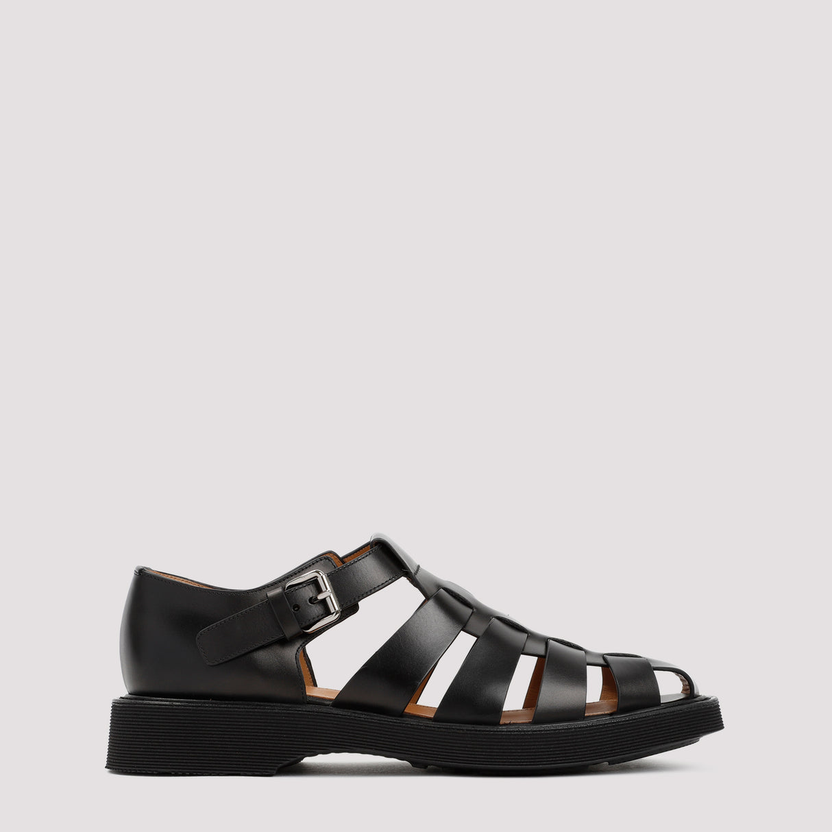 CHURCH`S Leather Hove Sandals with 3.5 cm Heel