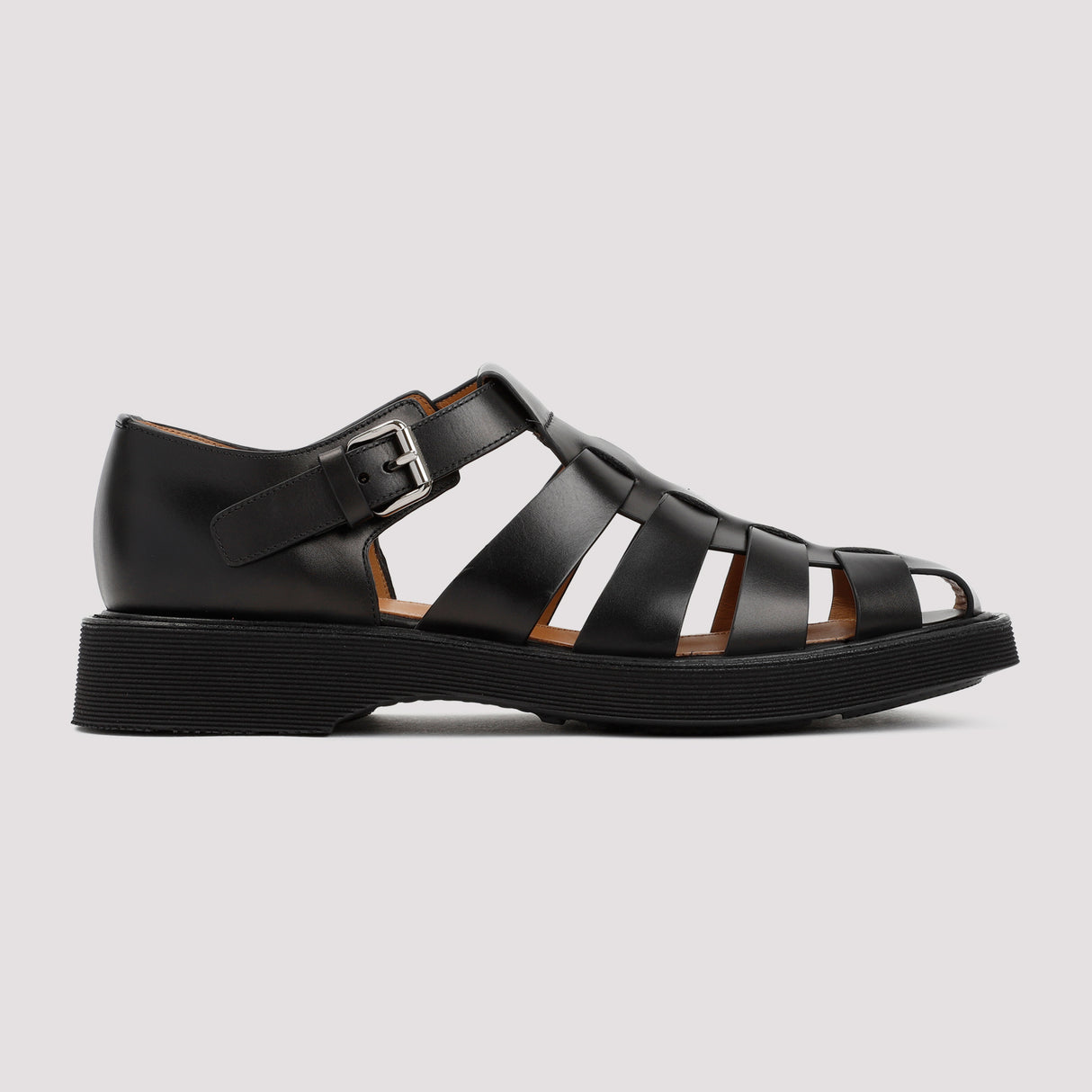 CHURCH`S Leather Hove Sandals with 3.5 cm Heel