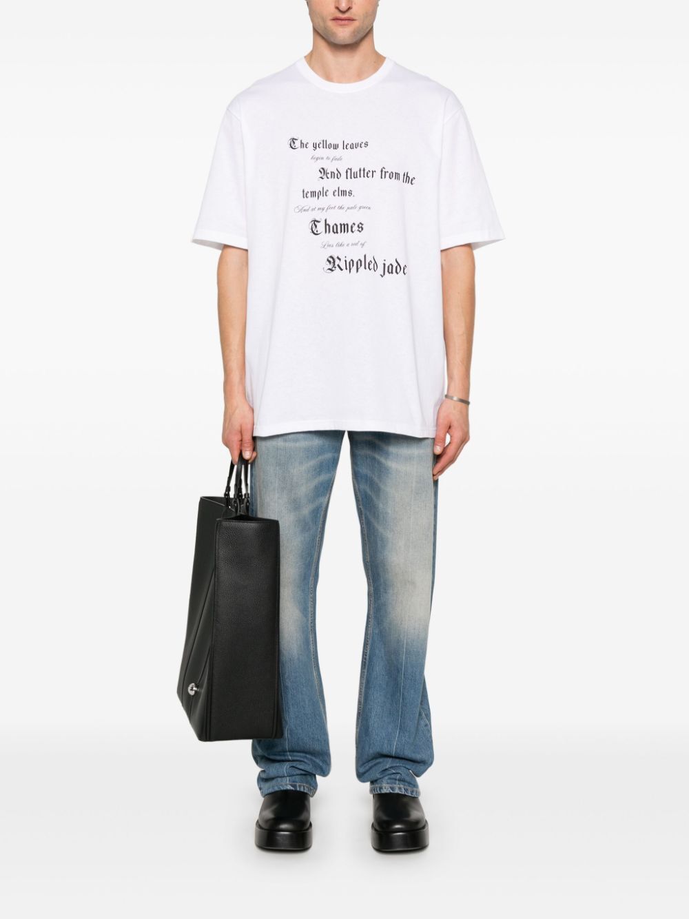 ALEXANDER MCQUEEN Boxy Fit Text-Print T-Shirt for Women