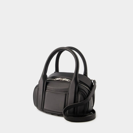 ALEXANDER WANG シックな黒のラムナッパミニショルダーバッグ SS24