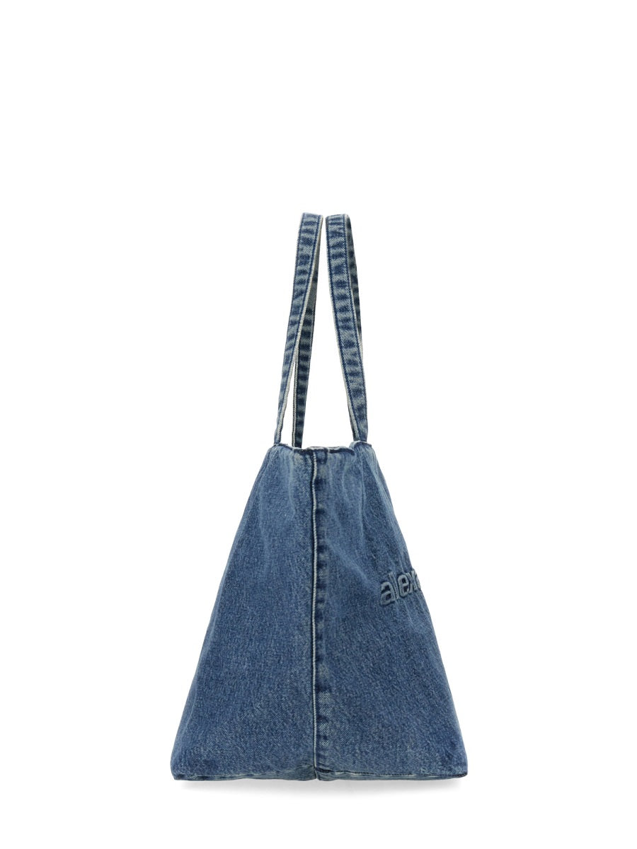 ALEXANDER WANG Punch Mini Denim Tote Handbag