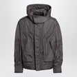 DRIES VAN NOTEN Men's Satin Effect Bomber Jacket with Hood and Pockets