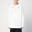 DRIES VAN NOTEN Asymmetric Cotton Shirt with Adjustable Hood - SS25