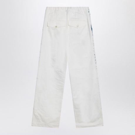 DRIES VAN NOTEN Men's Wide Jeans with Drawstring