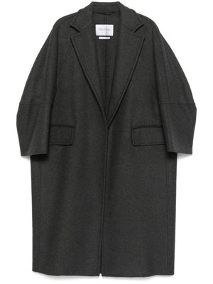 MAX MARA Wool Long Jacket with Notched Lapels