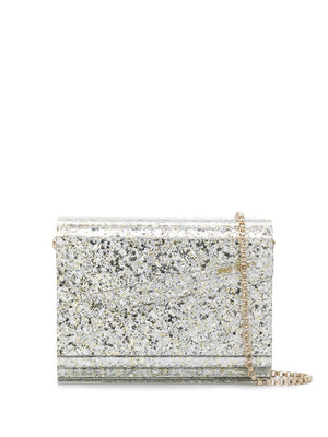 JIMMY CHOO Mini Coarse Glitter Satchel Bag for Men