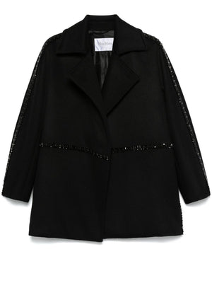 MAX MARA Wool Jacket with Crystal Embellishment - FW24 Collection