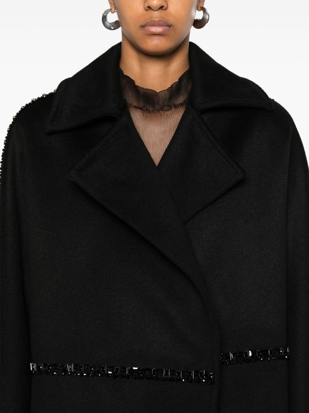 MAX MARA Wool Jacket with Crystal Embellishment - FW24 Collection