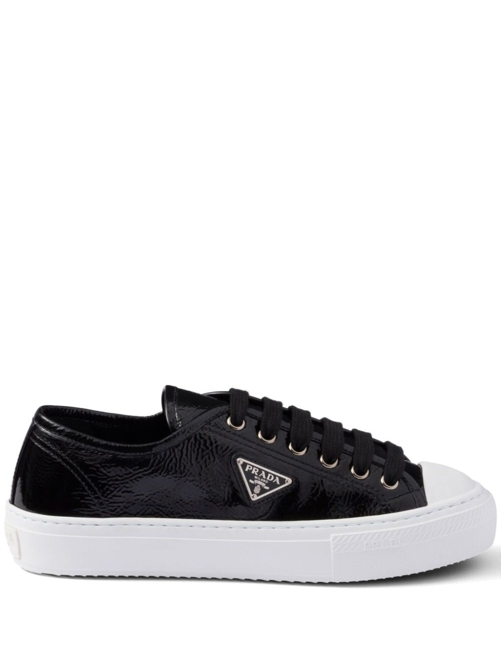 PRADA Shiny Leather Naplak Sneakers