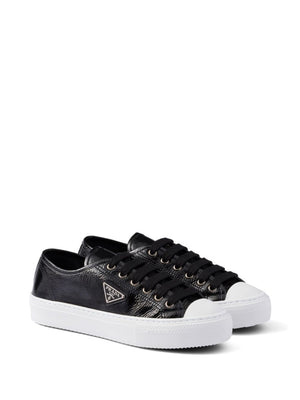 PRADA Shiny Leather Naplak Sneakers