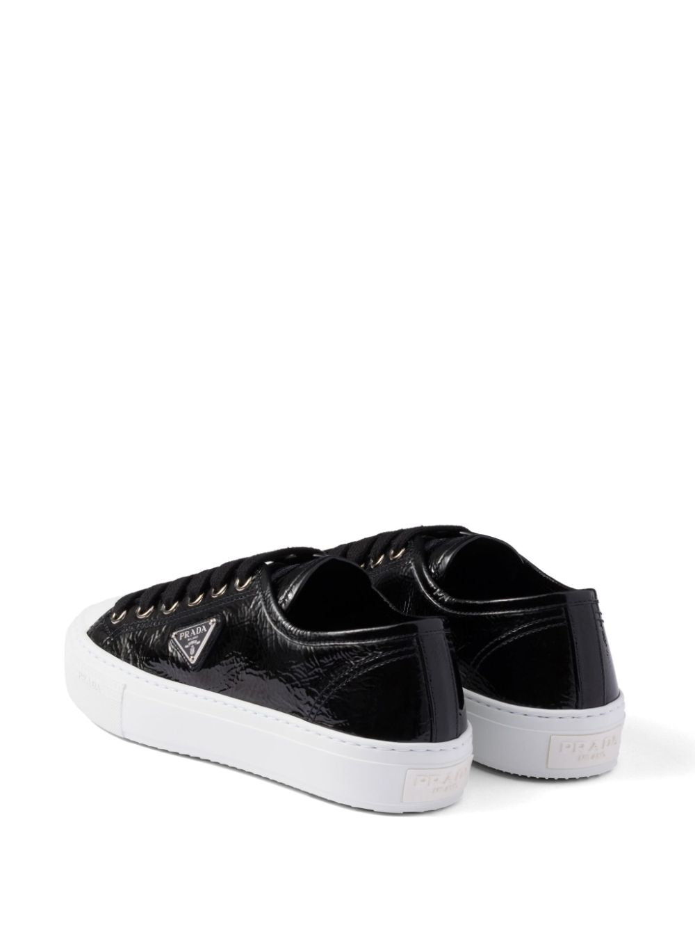 PRADA Shiny Leather Naplak Sneakers