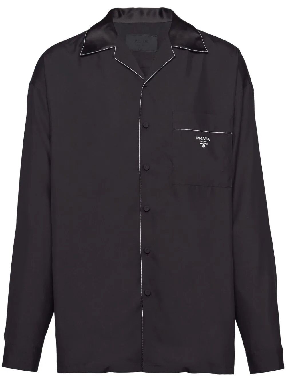 PRADA Contrast Silk Shirt for Women