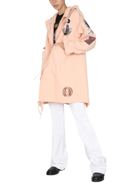 RAF SIMONS Women's Mini Parka Jacket with Logo Patch