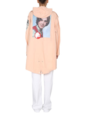 RAF SIMONS Women's Mini Parka Jacket with Logo Patch