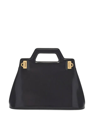 FERRAGAMO Wanda Leather Tote Handbag - FW23 Collection