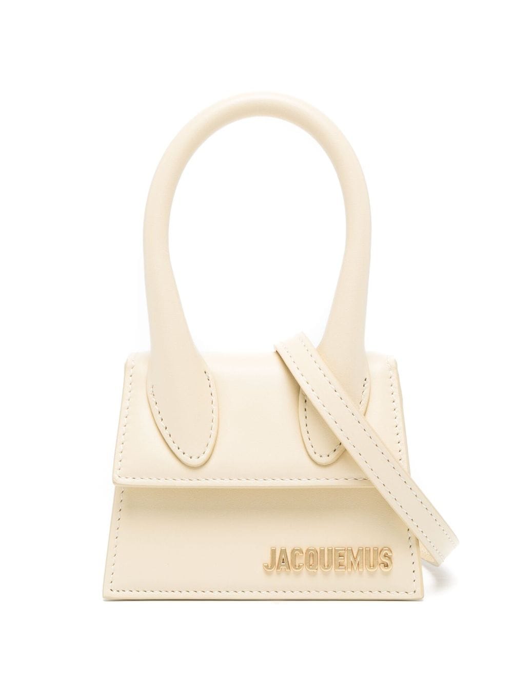 JACQUEMUS インディゴブルー ミニコットンデニム ハンドバッグ レザーとシルバー金具